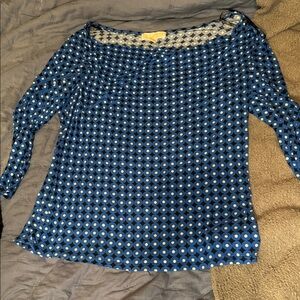 Michael Kors Blue Patterned Blouse